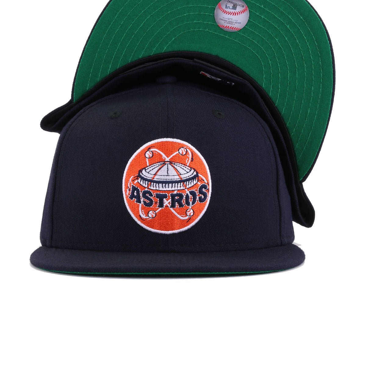 Houston Astros Navy 1965 Astrodome Green Bottom New Era 59Fifty Fitted
