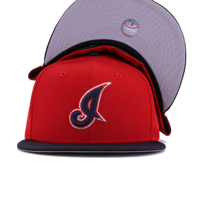 Cleveland Indians Scarlet Navy 2002 New Era 59Fifty Fitted