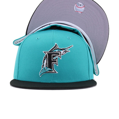 Florida Marlins Teal Black Cooperstown AC New Era 59Fifty Fitted