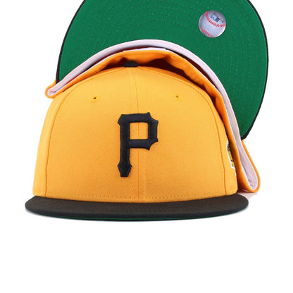 Pittsburgh Pirates R Gold Black 1971 World Series Cooperstown Green Bottom New Era 59Fifty Fitted