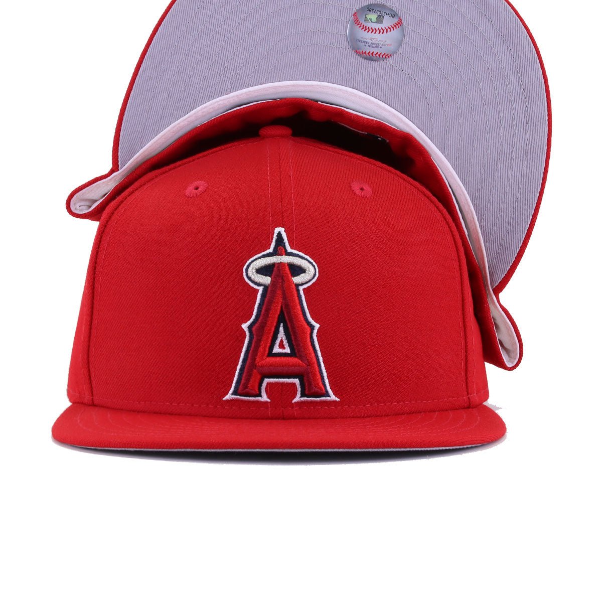 Los Angeles Angels Scarlet Cooperstown AC New Era 59Fifty Fitted