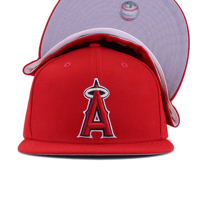 Los Angeles Angels Scarlet Cooperstown AC New Era 59Fifty Fitted