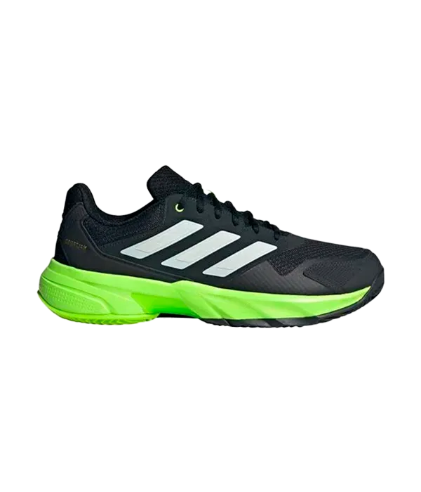 Padel Shoes Adidas CourtJam Control 3 Clay Negro/Amarillo Limon 2025