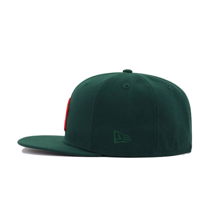 New York Yankees Dark Green Radiant Red New Era 59Fifty Fitted