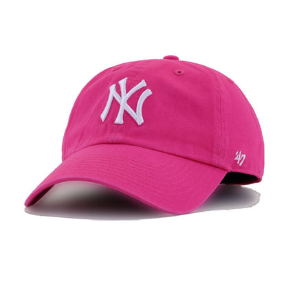 New York Yankees Magenta 47 Brand Clean Up Dad Hat