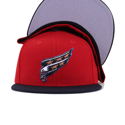 Washington Capitals Scarlet Navy Screaming Eagle New Era 59Fifty Fitted