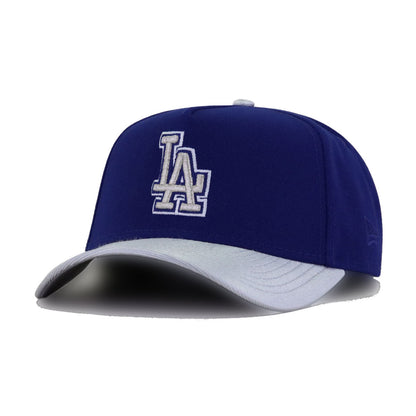 Los Angeles Dodgers Dark Royal Blue Metallic Silver New Era 9Forty A-Frame Snapback