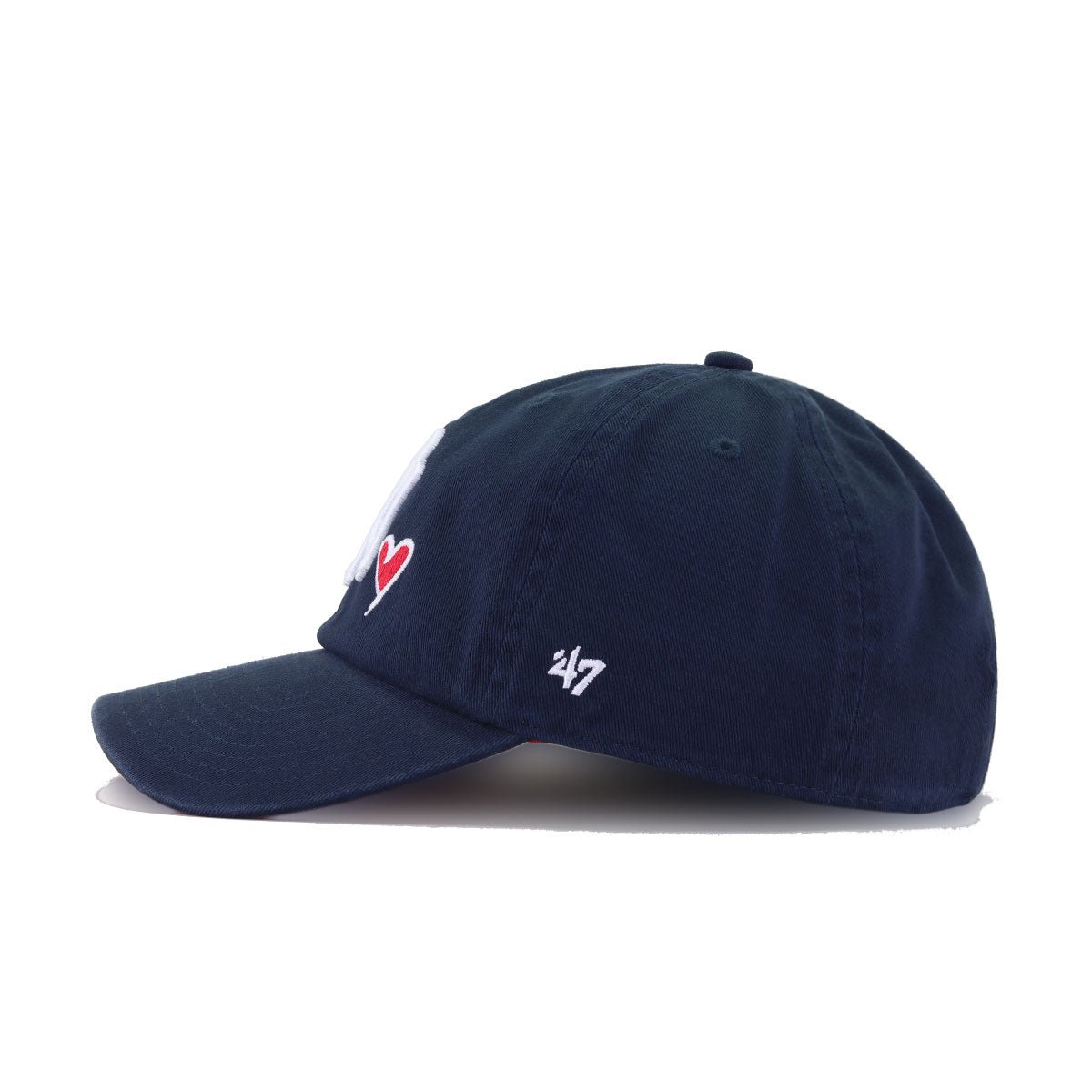 New York Yankees Navy Heart 47 Brand Clean Up Dad Hat