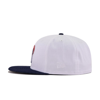 New York Yankees White Light Navy Denim New Era 59Fifty Fitted