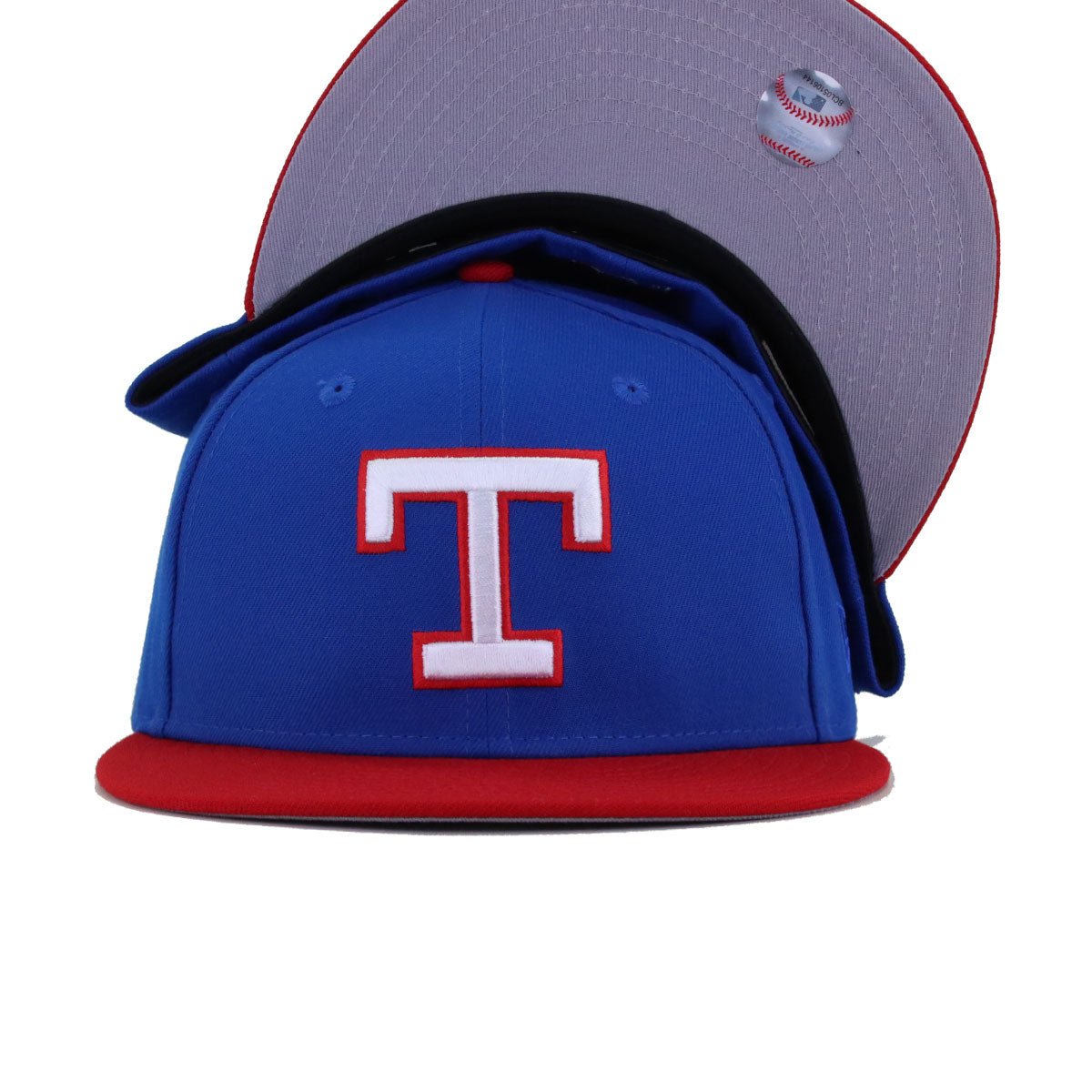 Texas Rangers Blue Azure Scarlet 1972 New Era 59Fifty Fitted