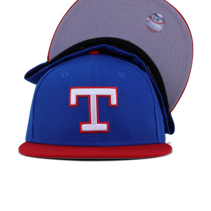 Texas Rangers Blue Azure Scarlet 1972 New Era 59Fifty Fitted