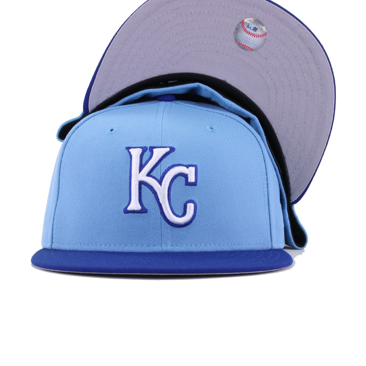 Kansas City Royals Sky Blue Light Royal Blue 2010 New Era 59Fifty Fitted
