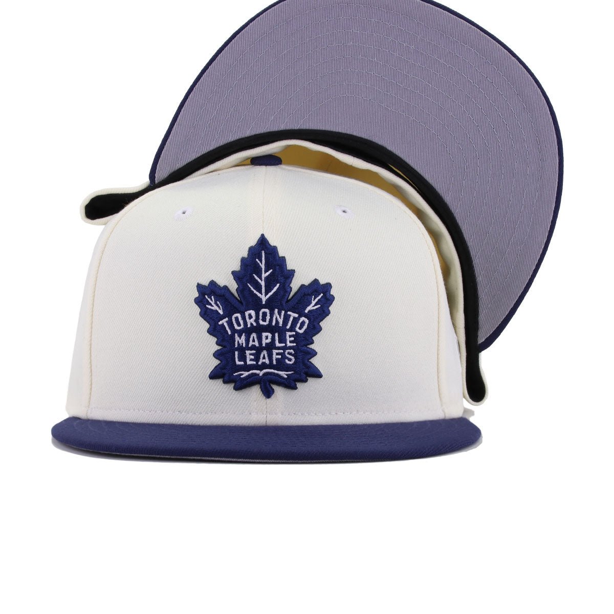Toronto Maple Leafs Chrome Light Navy New Era 59Fifty Fitted