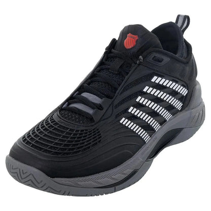 Men's Hypercourt Supreme 2 Tennis Shoes Black and Steel Gray-Footwear-K-Swiss-09071-038S24-Tennis Express