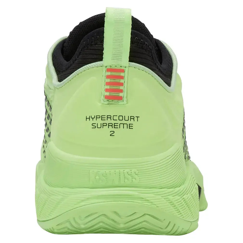 Men's Hypercourt Supreme 2 Tennis Shoes Soft Neon Green and Black