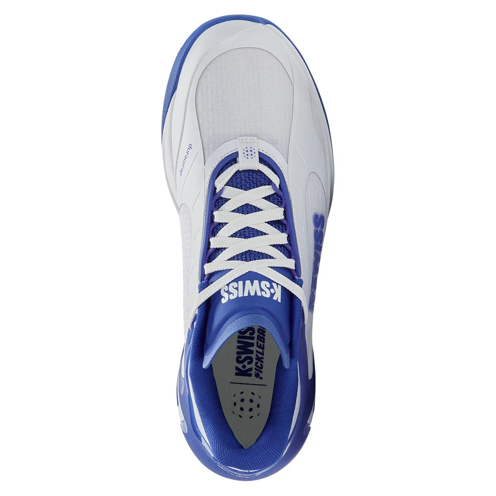 Men's K-Frame Pickleball Shoes White and Dazzling Blue