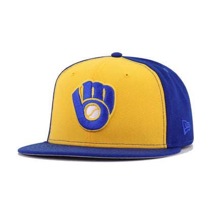 Milwaukee Brewers A Gold Light Royal Blue 1978 New Era 59Fifty Fitted