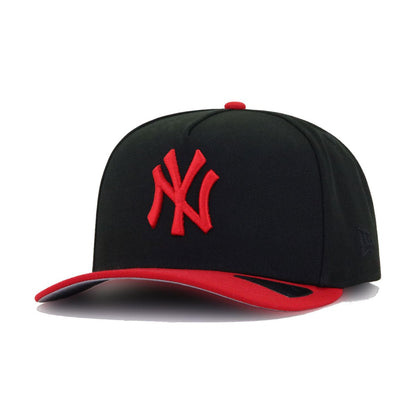 New York Yankees Black Scarlet 9Fifty A-Frame Snapback