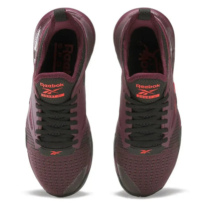 Women's Nano Court Training Shoes Black Cherry and Black