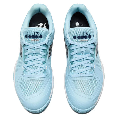 Women's Blushield Torneo 3 Clay Tennis Shoes Corydalis Blue and Black Iris