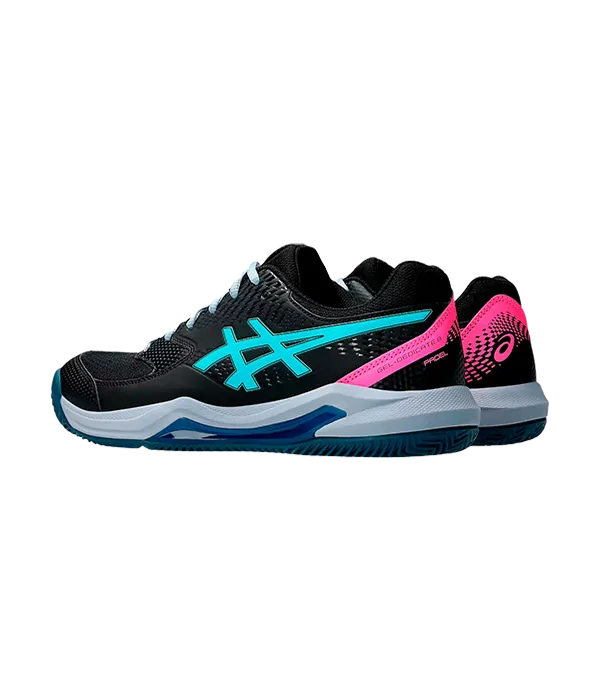 Padel Shoes Asics Gel-Dedicate 8 Black/Energy Aqua