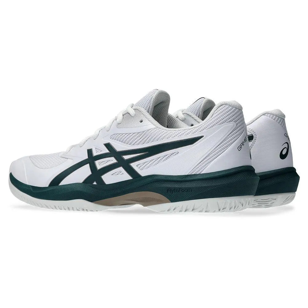 Men's Game FF Tennis Shoes White and Saxon Green