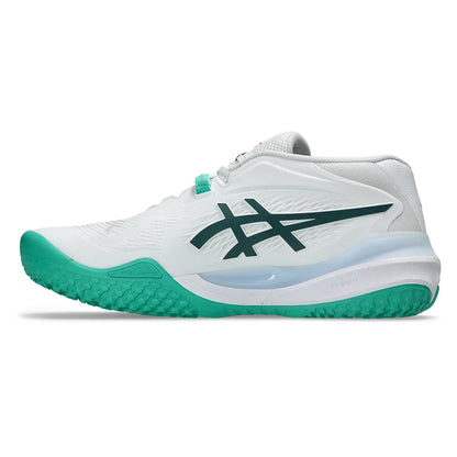 Men's GEL-Resolution X Omnicourt Tennis Shoes White and Dark Neptune