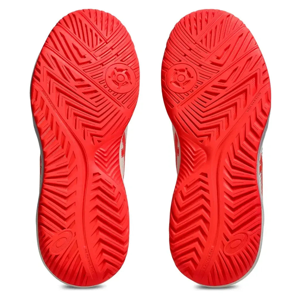 Women's GEL-Dedicate 8 Pickleball Shoes Cream and Flash Red
