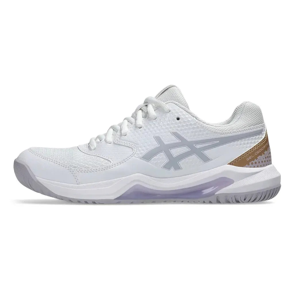 Women's GEL-Dedicate 8 Pickleball Shoes White and Dusk Violet