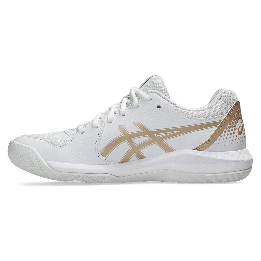 Women's GEL-Dedicate 8 Pickleball Shoes White and Champagne