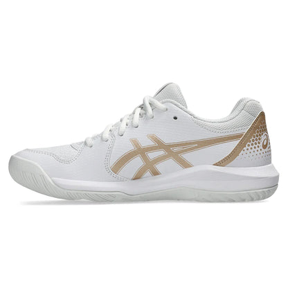 Women's GEL-Dedicate 8 Pickleball Shoes White and Champagne