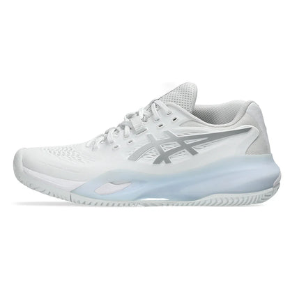 Women's GEL-Resolution X Clay Tennis Shoes White and Pure Silver