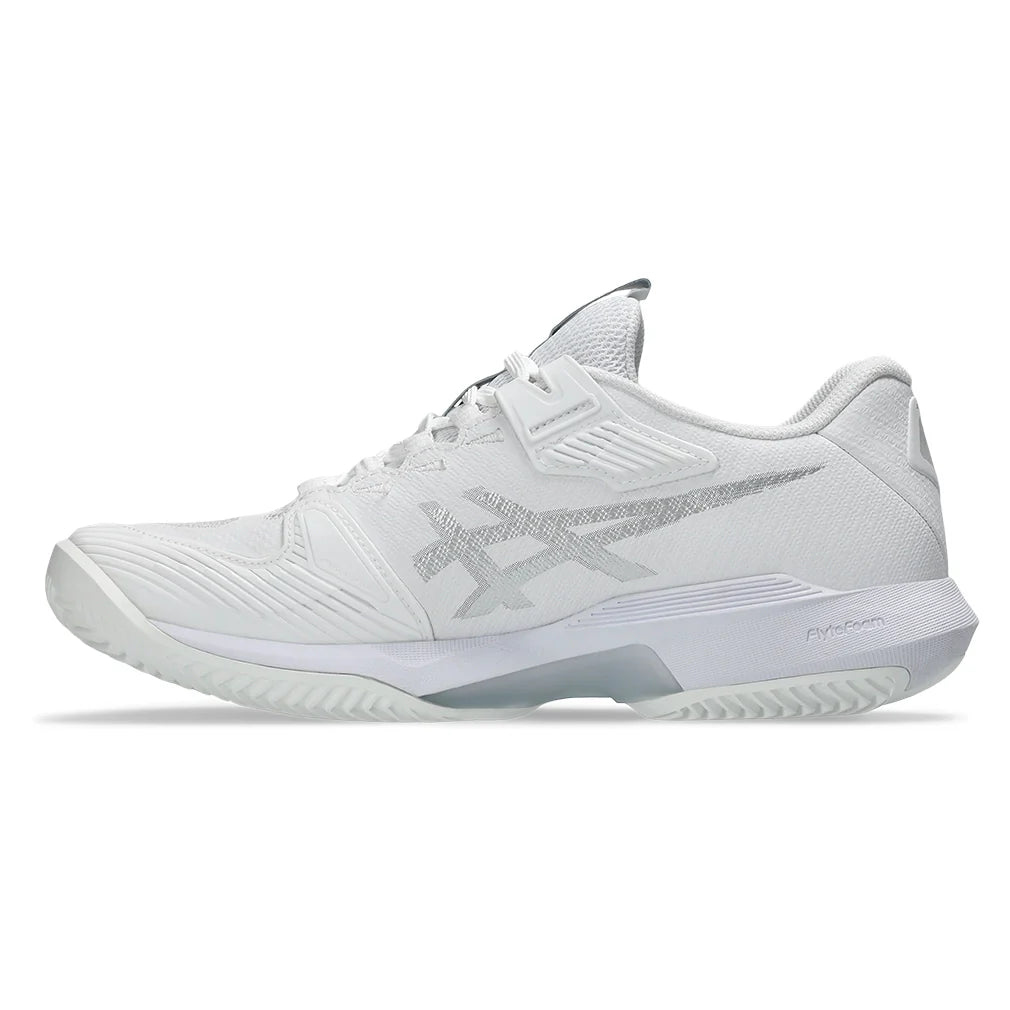 Women's Solution Speed FF 4 Clay Tennis Shoes White and Pure Silver