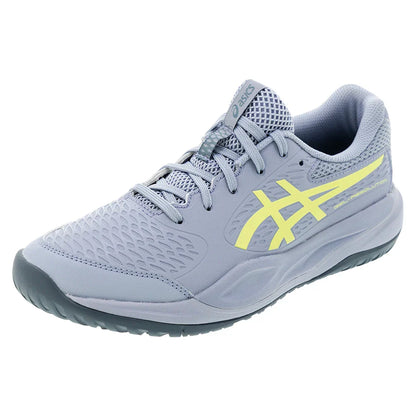 Juniors' GEL-Resolution X GS Tennis Shoes Grey Blue and Pistachio-Footwear-Asics-1044A081-402S26copy_0a3221fe-502b-4c52-b6f1-45f6acfa6723-675240Tennis Express