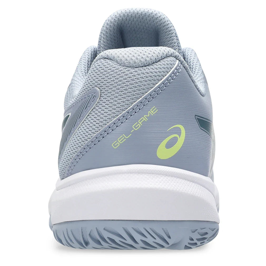 Juniors' GEL-Game GS Tennis Shoes Grey Blue and Ironclad