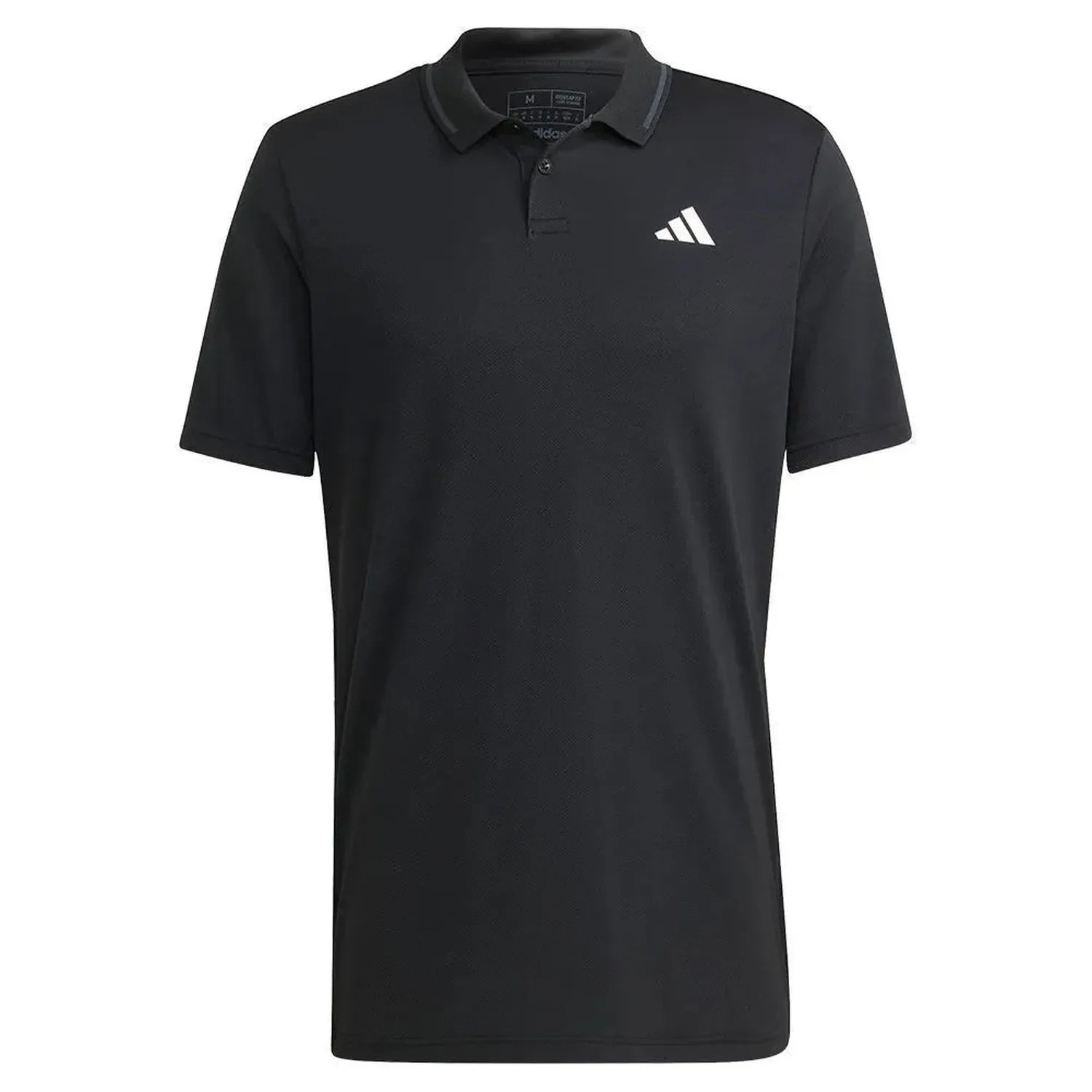 Men's Club Pique Tennis Polo Black-Apparel-Adidas-106246-DEFAULT-L-Tennis Express