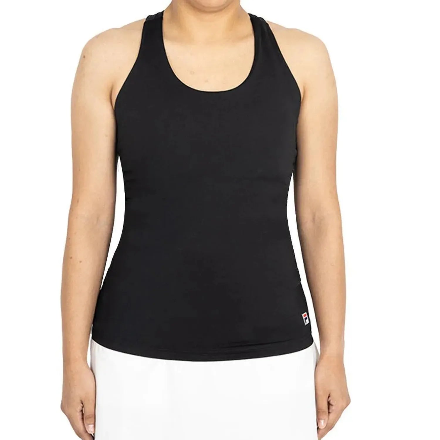 Womens Essentials Racer Tback Tennis Tank-Apparel-Fila-109497-001_BLACK-L-Tennis Express