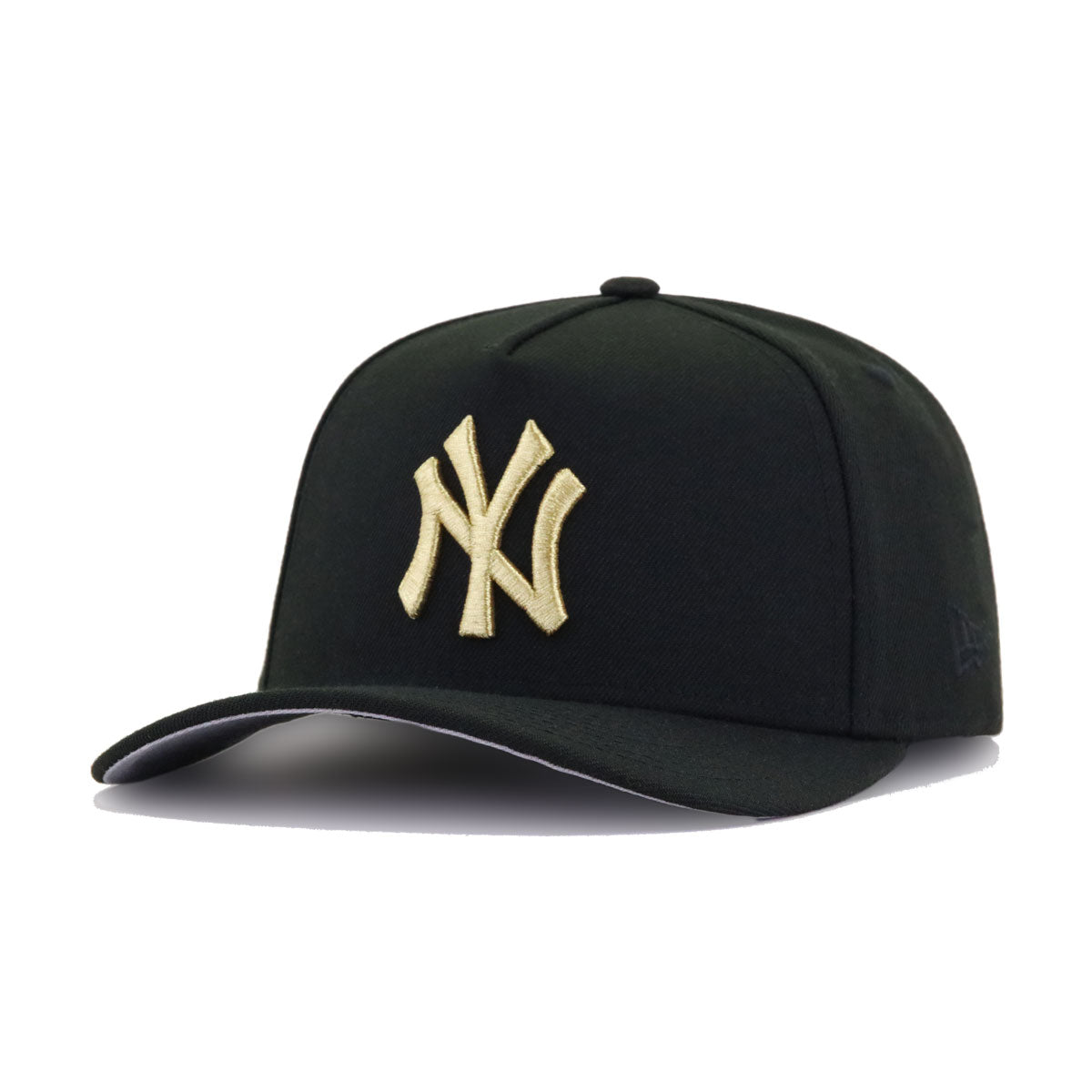 New York Yankees Black Metallic Gold New Era 9Forty A-Frame Snapback