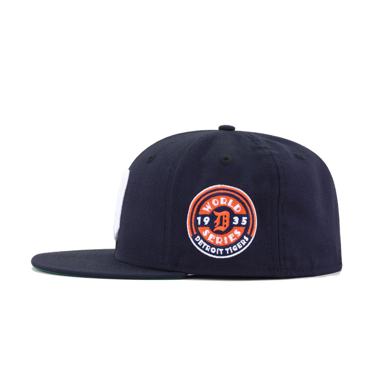 Detroit Tigers Navy 1935 World Series Cooperstown Green Bottom New Era 59Fifty Fitted