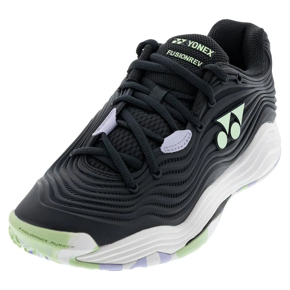 Women's Fusionrev 5 Clay Tennis Shoes Black and White-Footwear-Yonex-110918-DEFAULT-L-Tennis Express