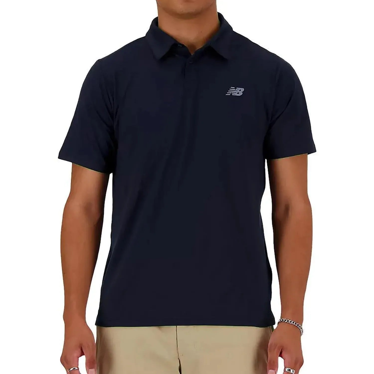 Men's Performance Tennis Polo Navy-Apparel-New Balance-111349-DEFAULT-L-1-[Sku]-Tennis Express