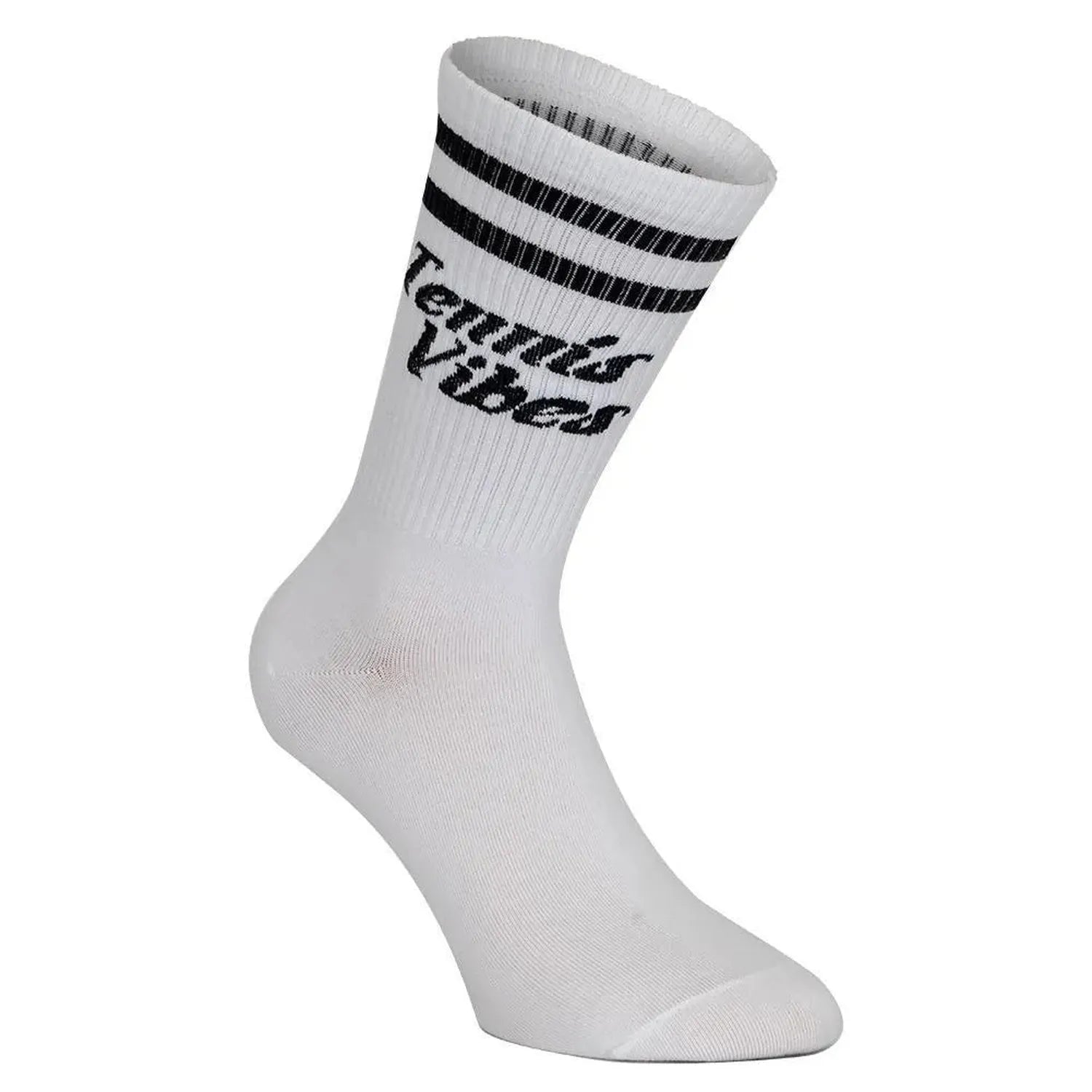 Tennis Vibes Socks White and Black-Socks-Runway Athletics-112656-DEFAULT-L-Tennis Express