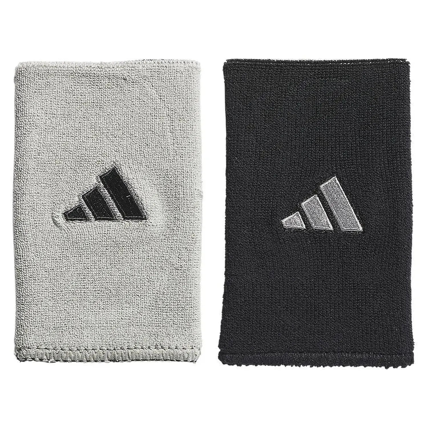 Interval Large Reversible 2.0 Wristband Black and Aluminum 2-Accessories-Adidas-112826-DEFAULT-L-Tennis Express