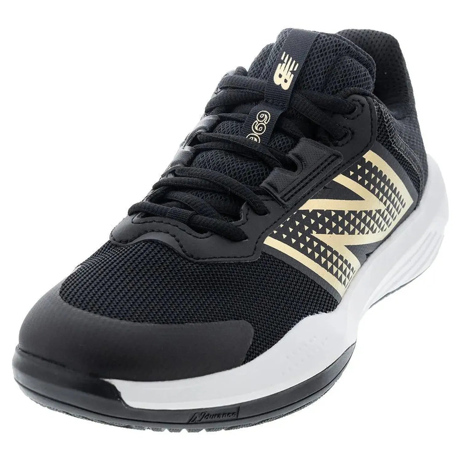 Women's 696v6 B Width Tennis Shoes Black and White-Footwear-New Balance-113389-DEFAULT-L-Tennis Express