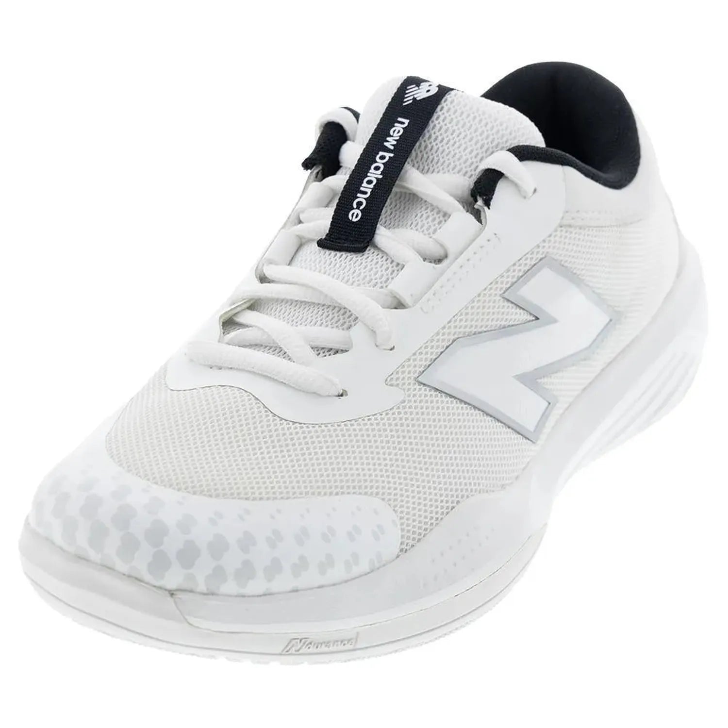 Juniors' 996v6 Tennis Shoes White and Black-Footwear-New Balance-113400-DEFAULT-L-Tennis Express
