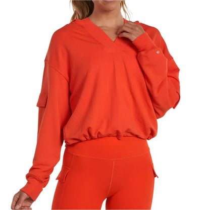 Women's Cargo Pocket Tennis Hoodie Flame-Apparel-Thrive Societe-113641-DEFAULT-L-1-[Sku]-Tennis Express