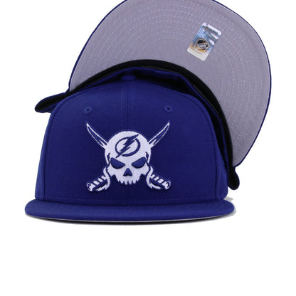 Tampa Bay Lightning Dark Royal Blue SKULL New Era 59Fifty Fitted