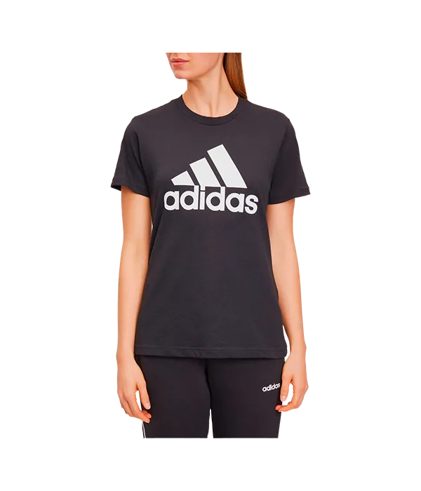 Camiseta Adidas Logo Mujer Negra