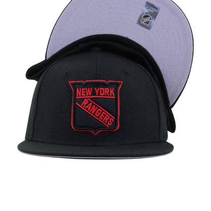 New York Rangers Black Radiant Red Logo New Era 59Fifty Fitted