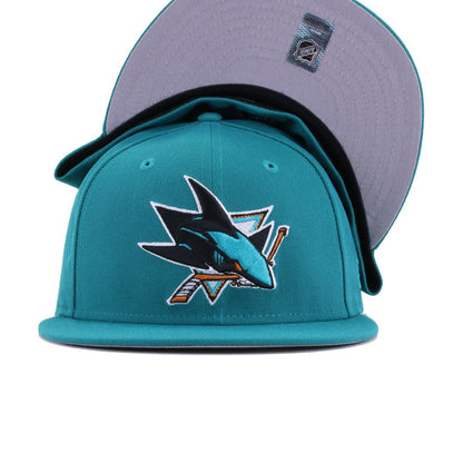 San Jose Sharks Aqua New Era 59Fifty Fitted